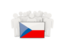 Czech Republic. People with flag. Download icon.