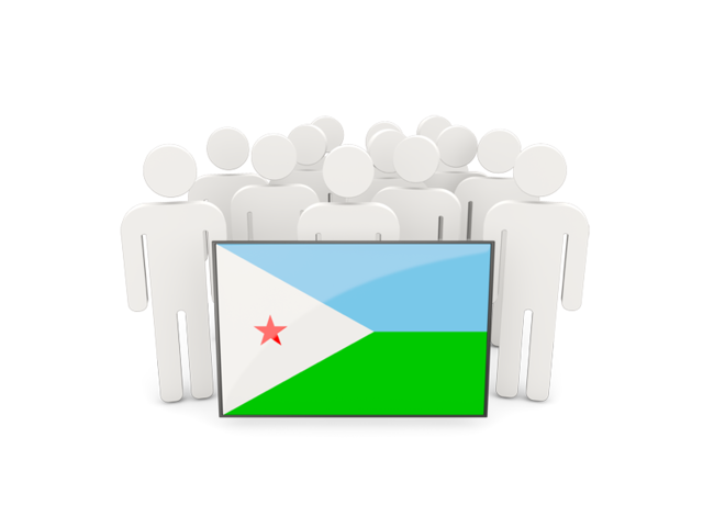People with flag. Download flag icon of Djibouti at PNG format