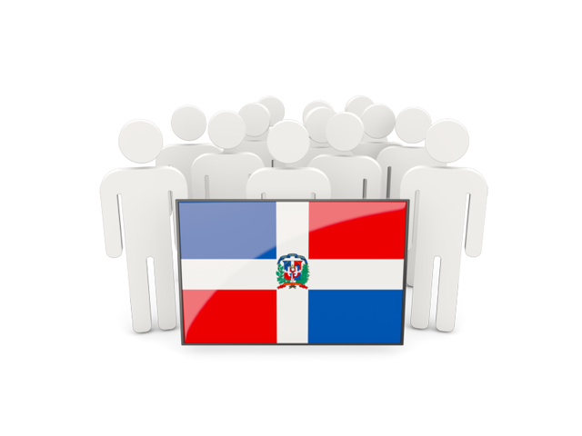 People with flag. Download flag icon of Dominican Republic at PNG format