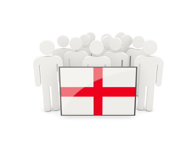 People with flag. Download flag icon of England at PNG format