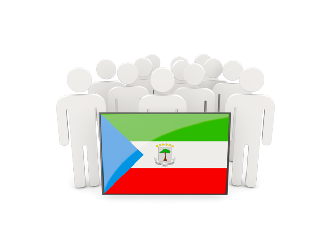 People with flag. Download flag icon of Equatorial Guinea at PNG format