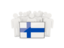 Finland. People with flag. Download icon.