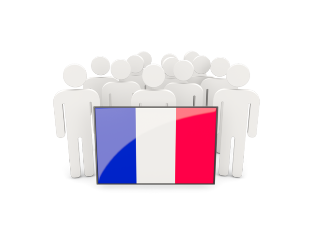 People with flag. Download flag icon of France at PNG format