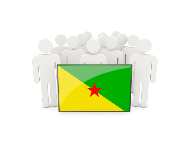 People with flag. Download flag icon of French Guiana at PNG format