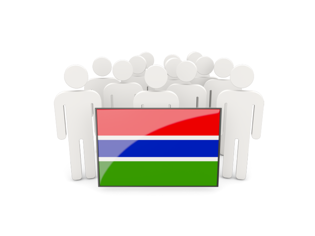 People with flag. Download flag icon of Gambia at PNG format