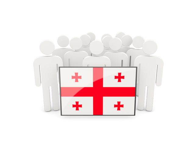 People with flag. Download flag icon of Georgia at PNG format