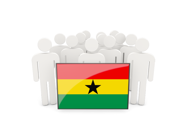 People with flag. Download flag icon of Ghana at PNG format