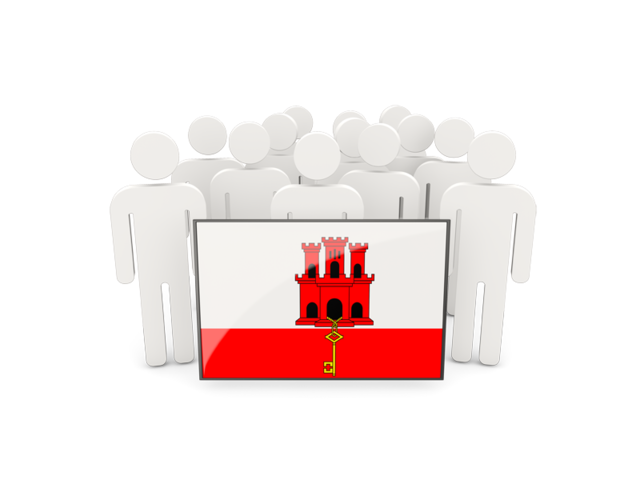 People with flag. Download flag icon of Gibraltar at PNG format