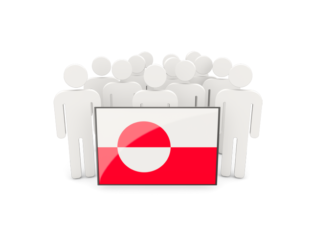 People with flag. Download flag icon of Greenland at PNG format