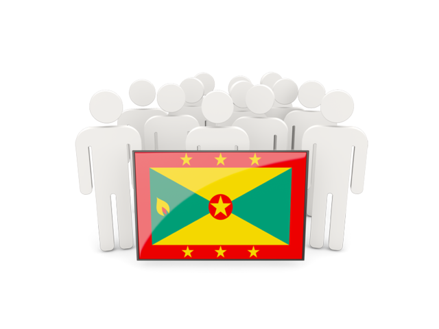 People with flag. Download flag icon of Grenada at PNG format