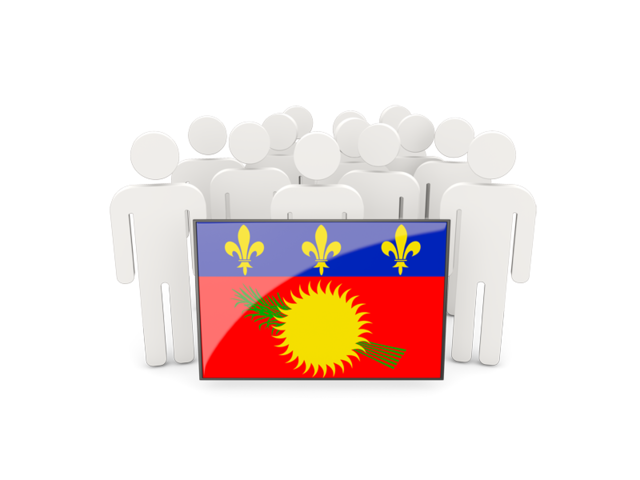People with flag. Download flag icon of Guadeloupe at PNG format