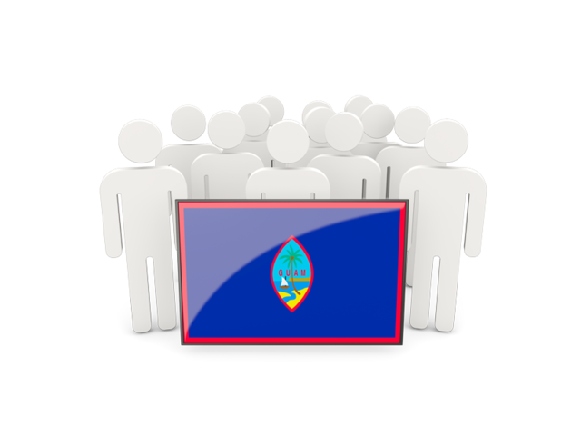 People with flag. Download flag icon of Guam at PNG format