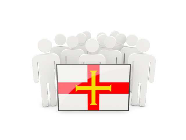 People with flag. Download flag icon of Guernsey at PNG format