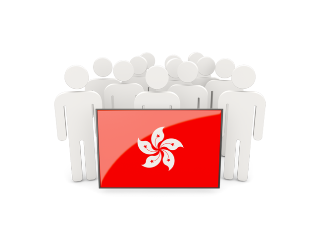 People with flag. Download flag icon of Hong Kong at PNG format