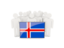 Iceland. People with flag. Download icon.