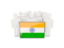 India. People with flag. Download icon.