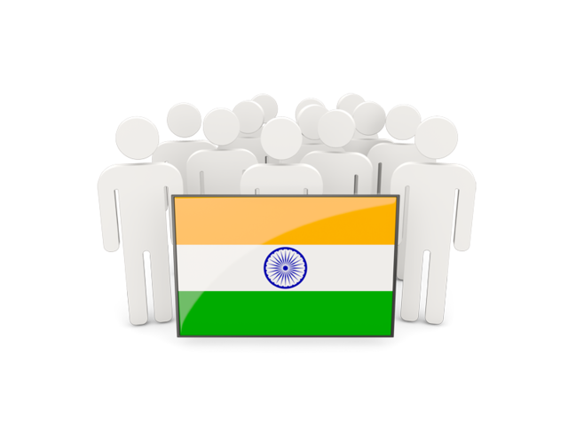 People with flag. Download flag icon of India at PNG format