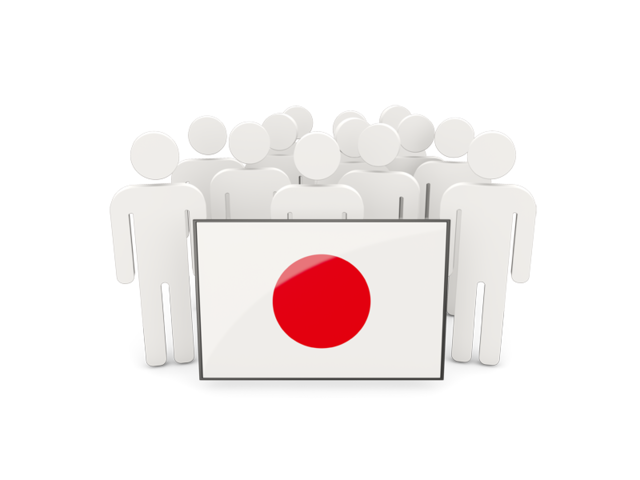 People with flag. Download flag icon of Japan at PNG format