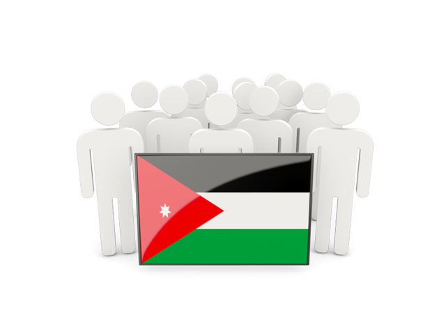 People with flag. Download flag icon of Jordan at PNG format