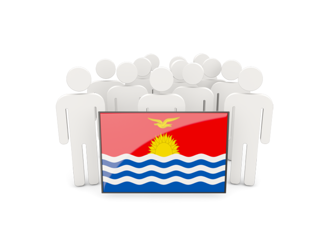 People with flag. Download flag icon of Kiribati at PNG format