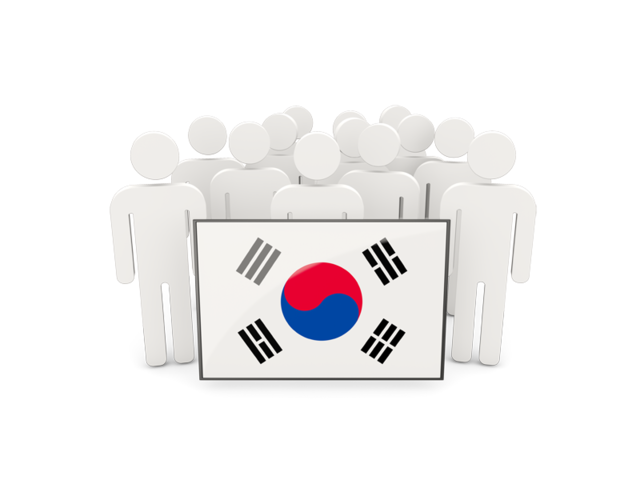 People with flag. Download flag icon of South Korea at PNG format