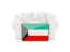 Kuwait. People with flag. Download icon.