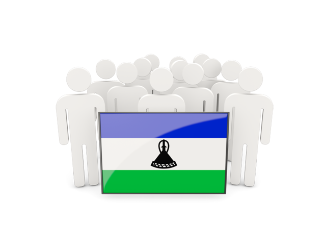 People with flag. Download flag icon of Lesotho at PNG format