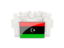 Libya. People with flag. Download icon.