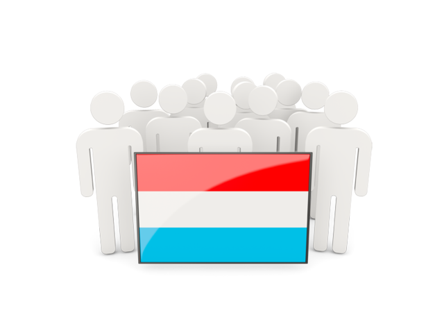 People with flag. Download flag icon of Luxembourg at PNG format