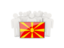 Македония. Люди с флагом. Скачать иконку.