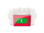 Maldives. People with flag. Download icon.