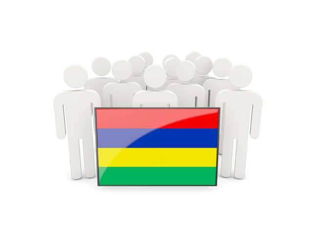 People with flag. Download flag icon of Mauritius at PNG format