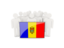 Moldova. People with flag. Download icon.