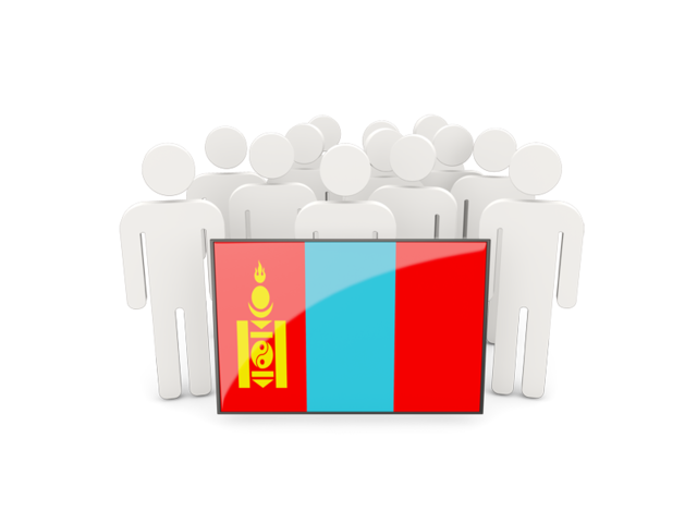 People with flag. Download flag icon of Mongolia at PNG format