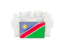 Namibia. People with flag. Download icon.
