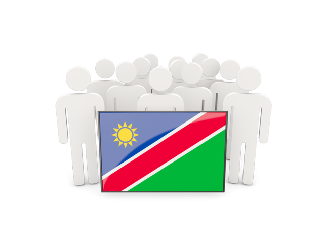 People with flag. Download flag icon of Namibia at PNG format