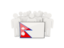 Nepal. People with flag. Download icon.