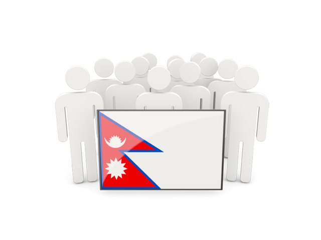 People with flag. Download flag icon of Nepal at PNG format