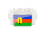 New Caledonia. People with flag. Download icon.