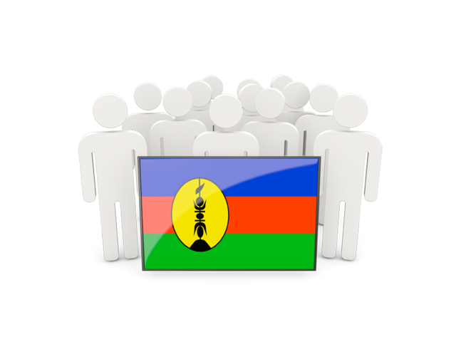 People with flag. Download flag icon of New Caledonia at PNG format