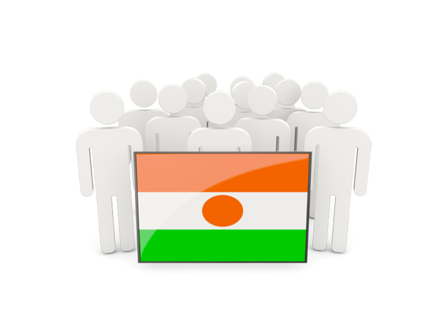 People with flag. Download flag icon of Niger at PNG format