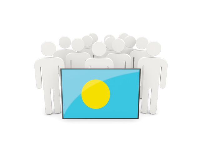 People with flag. Download flag icon of Palau at PNG format