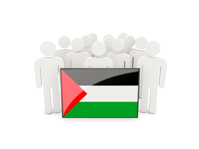 People with flag. Download flag icon of Palestinian territories at PNG format