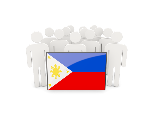 People With Flag Illustration Of Flag Of Philippines
