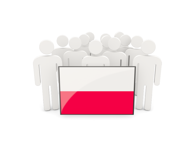 People with flag. Download flag icon of Poland at PNG format