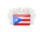 Пуэрто-Рико. Люди с флагом. Скачать иконку.