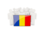 Romania. People with flag. Download icon.