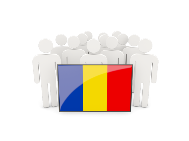 People with flag. Download flag icon of Romania at PNG format