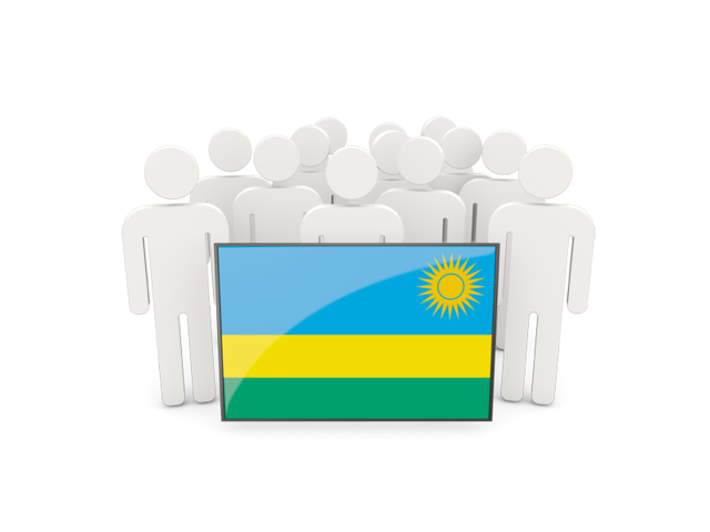 People with flag. Download flag icon of Rwanda at PNG format