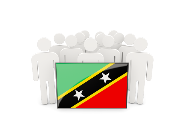 People with flag. Download flag icon of Saint Kitts and Nevis at PNG format